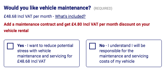 Nationwide Vehicle Contracts Maintenance opt in or out
