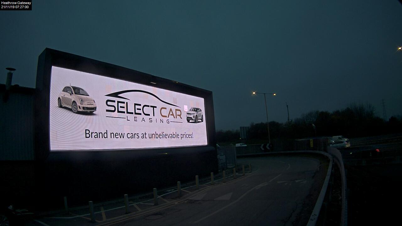 Select Car Leasing billboard M25 Heathrow gateway