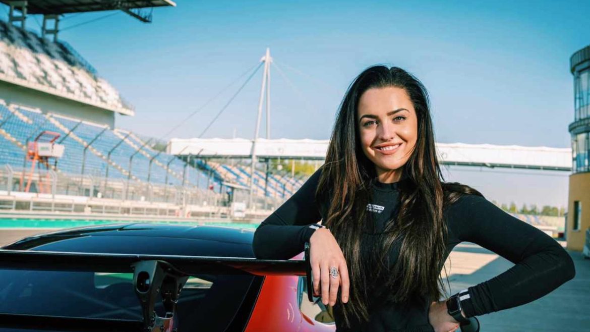 Queen B lifestyle vlogger and Drift racing driver Becky Evans giving away Low Cost Vans Transit