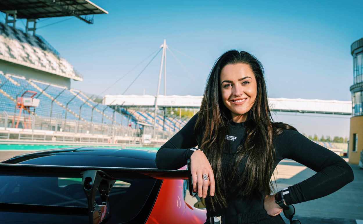 Queen B lifestyle vlogger and Drift racing driver Becky Evans giving away Low Cost Vans Transit