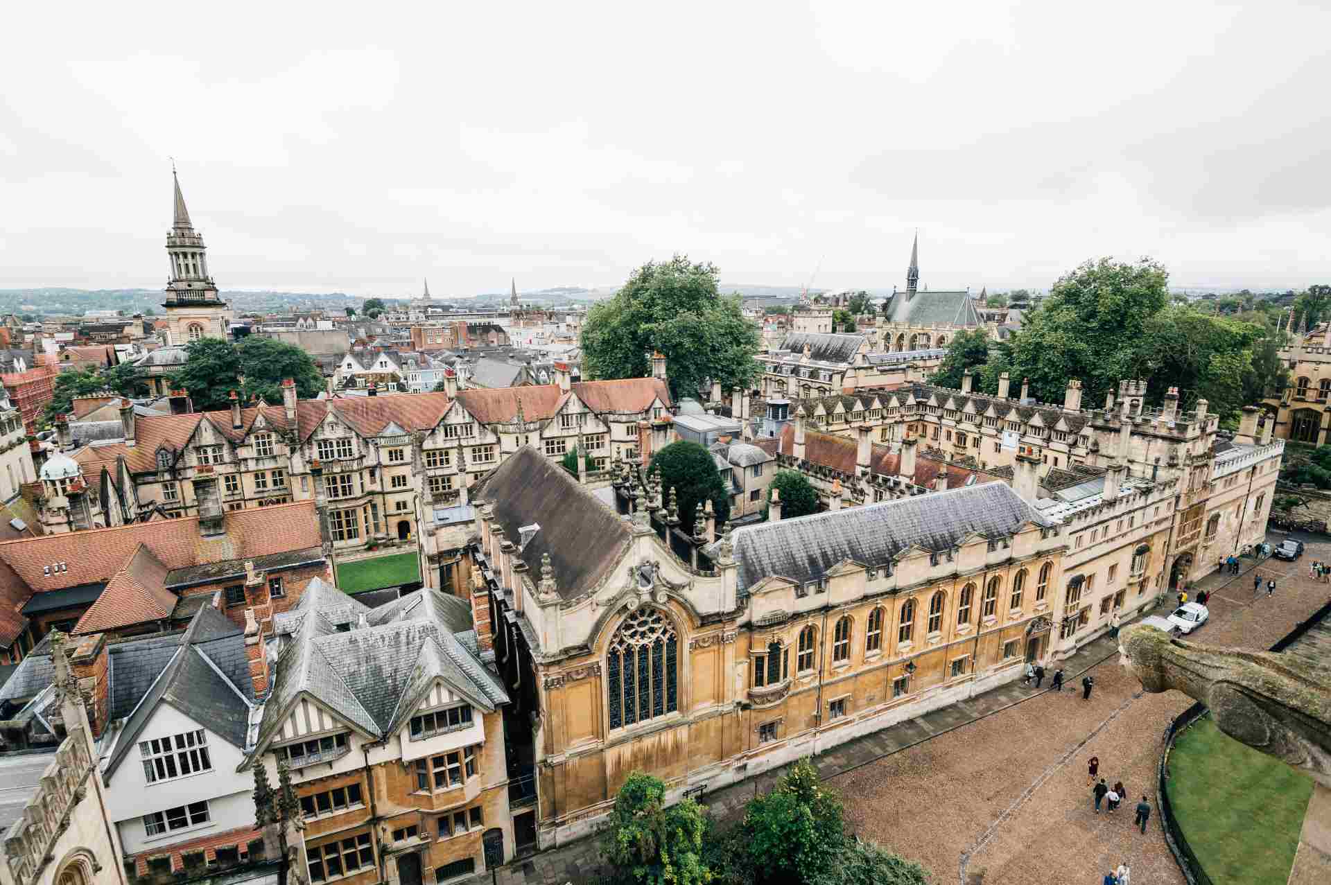 High level view of Oxford where a new EV charging pilot is taking place