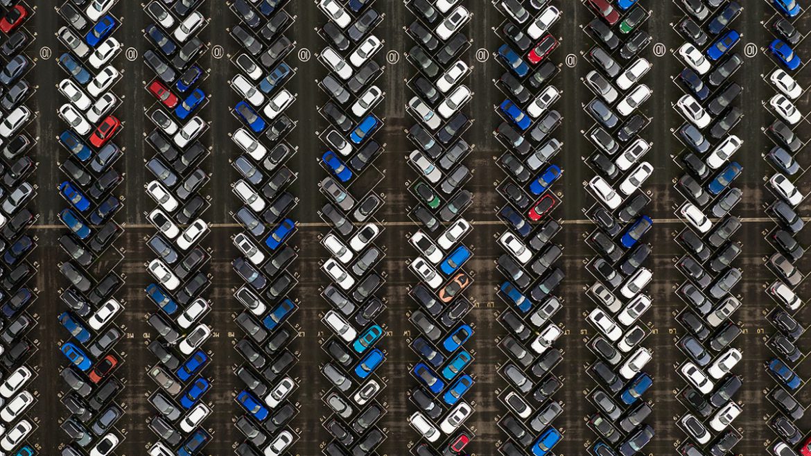 aerial view of rows of new cars in a large park wa 2022 08 01 03 05 29 utc