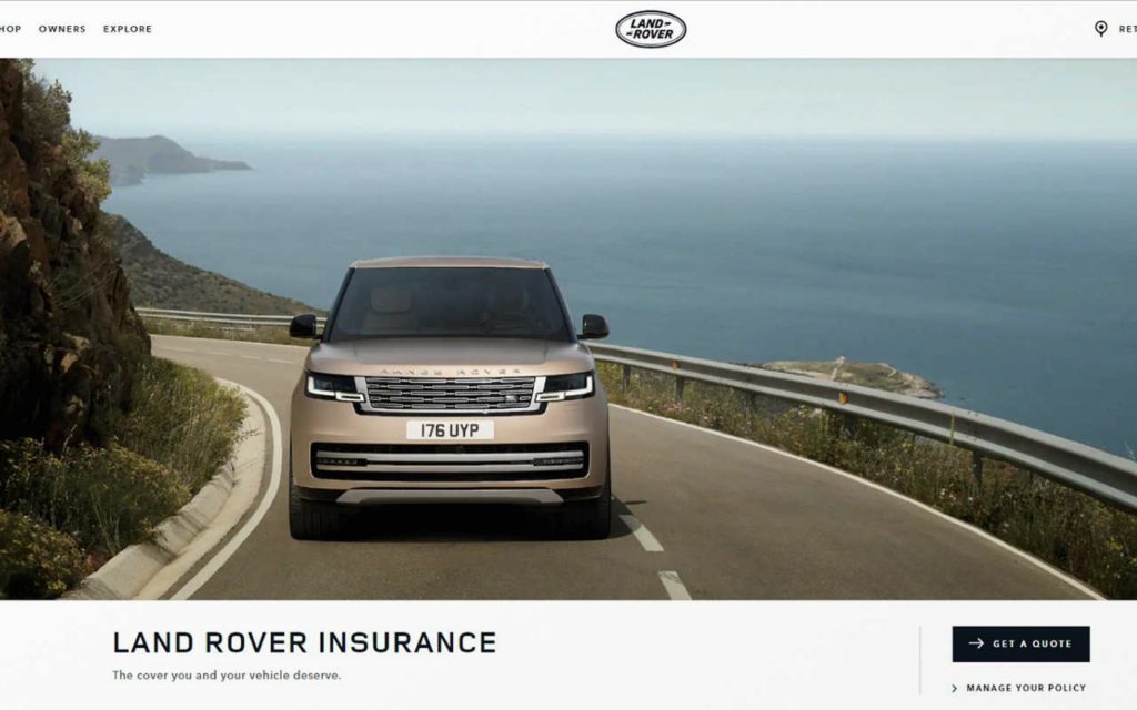 Land Rover insurance for Range Rovers