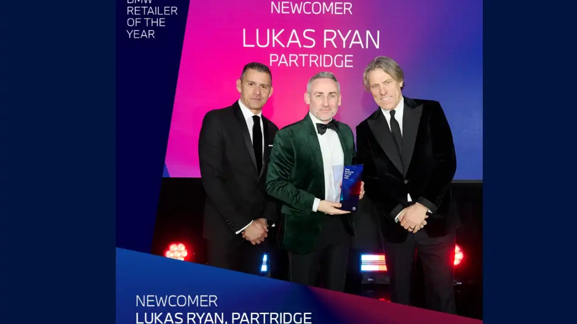 Lukas Ryan winner of Best Newcomer Head of Business Award